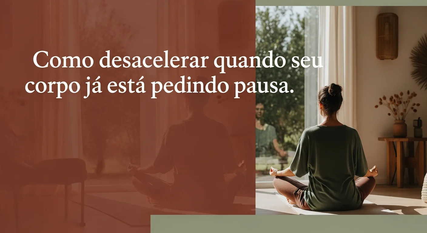 Como desacelerar quando seu corpo já está pedindo pausa