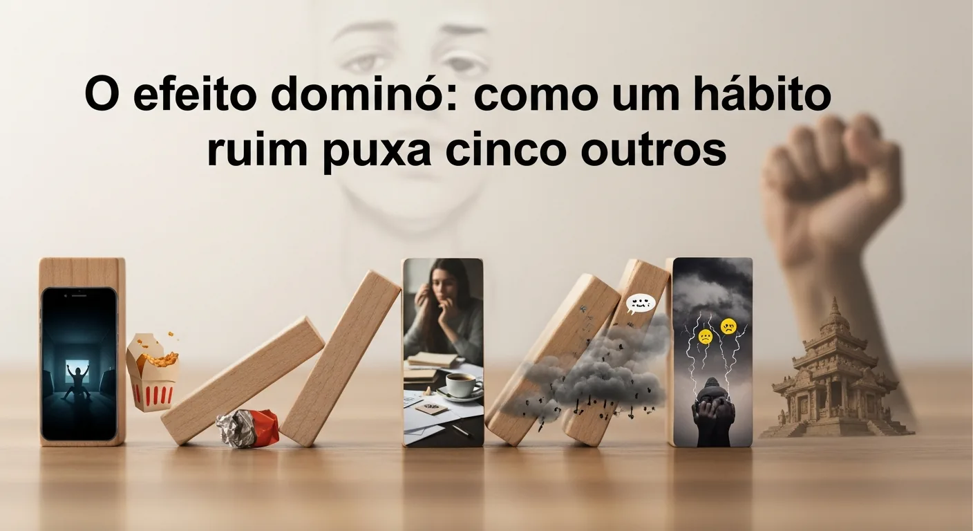 O efeito dominó: como um hábito ruim puxa cinco outros