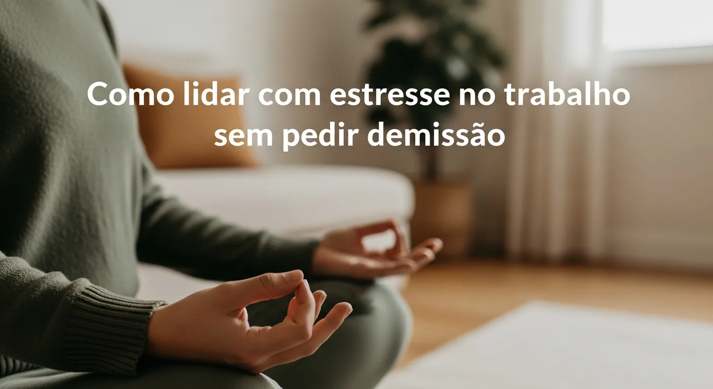 Como lidar com estresse no trabalho sem pedir demissão