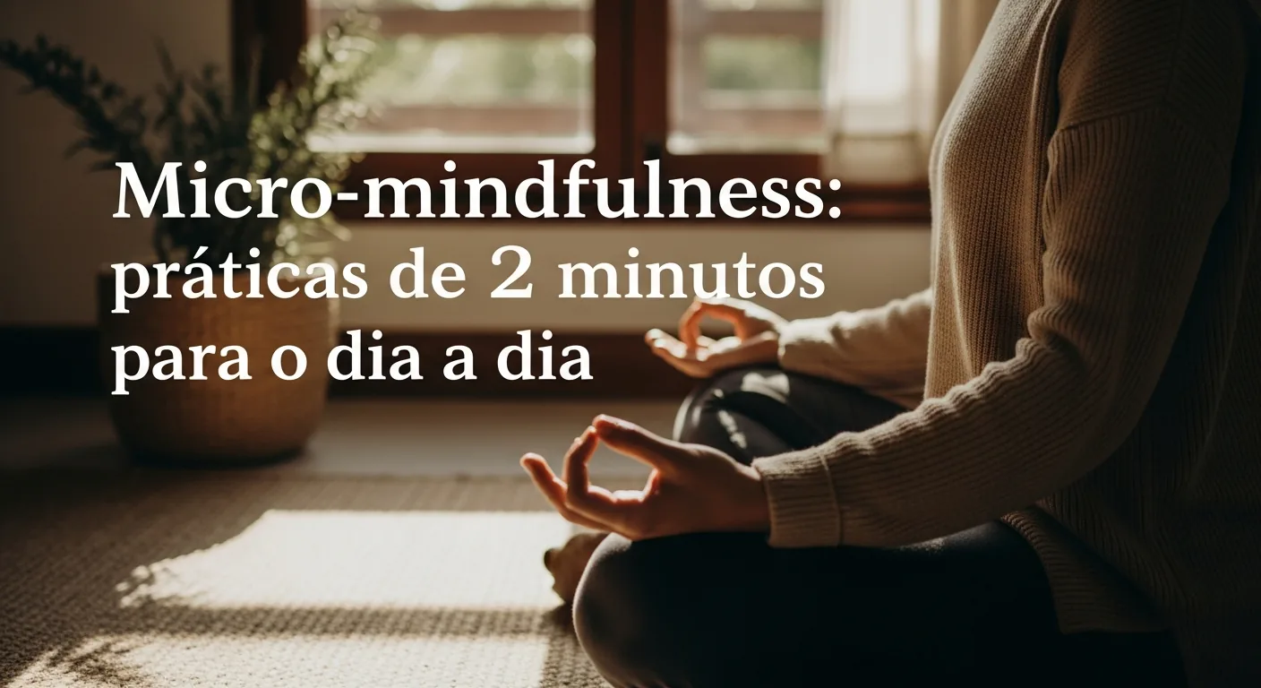 Micro-mindfulness: práticas de 2 minutos para o dia a dia